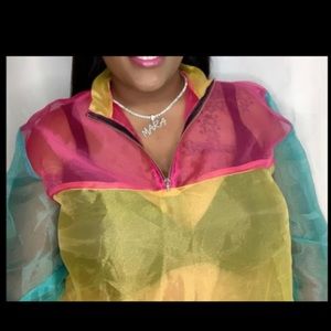Colorful See-through Poly Jacket